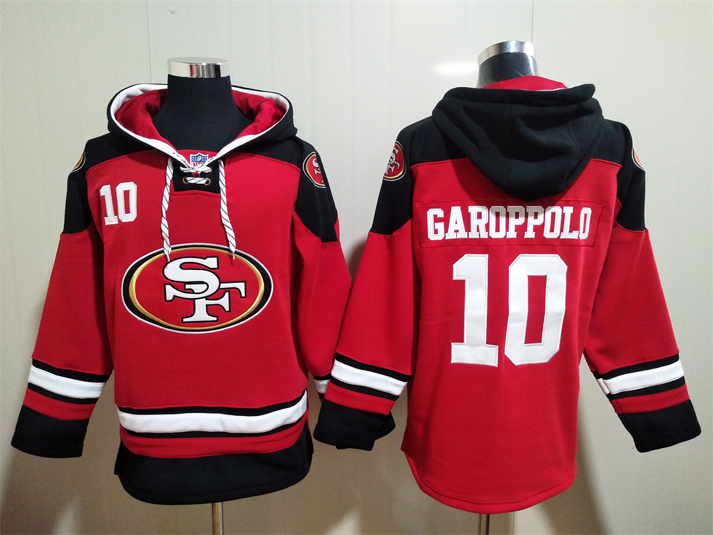 San Francisco 49ers #10 Jimmy Garoppolo Red Team Color New Hoodie