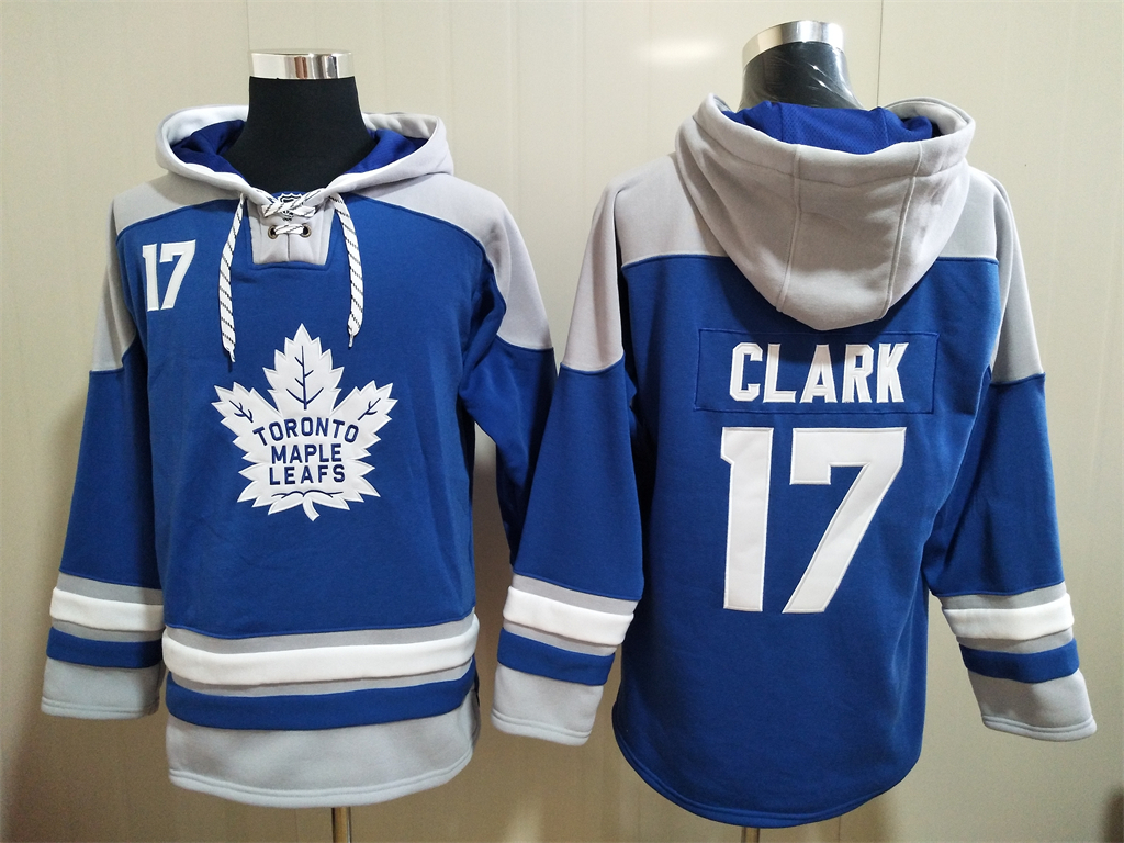 Toronto Maple Leafs #17 Wendel Clark Royal Blue Hoodie