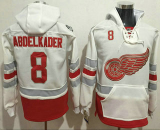 Detroit Red Wings #8 Justin Abdelkader Reebok White 2017 Centennial Classic Premier Old Time Hockey