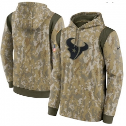 Houston Texans Nike Camo 2021 Salute To Service Therma Performance Pullover Hoodie