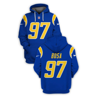 Los Angeles Chargers #97 Joey Bosa Royal 2021 Pullover Hoodie