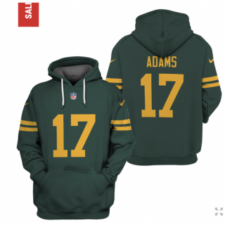 Green Bay Packers #17 Davante Adams 2021 Green Pullover Hoodie