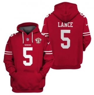 San Francisco 49ers #5 Trey Lance 2021 75th Anniversary Alternate Pullover Hoodie