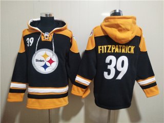 Pittsburgh Steelers #39 Minkah Fitzpatrick Black Ageless Must-Have Lace-Up Pullover Hoodie