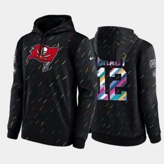 Tampa Bay Buccaneers #12 Tom Brady 2021 Charcoal Crucial Catch Therma Pullover Hoodie