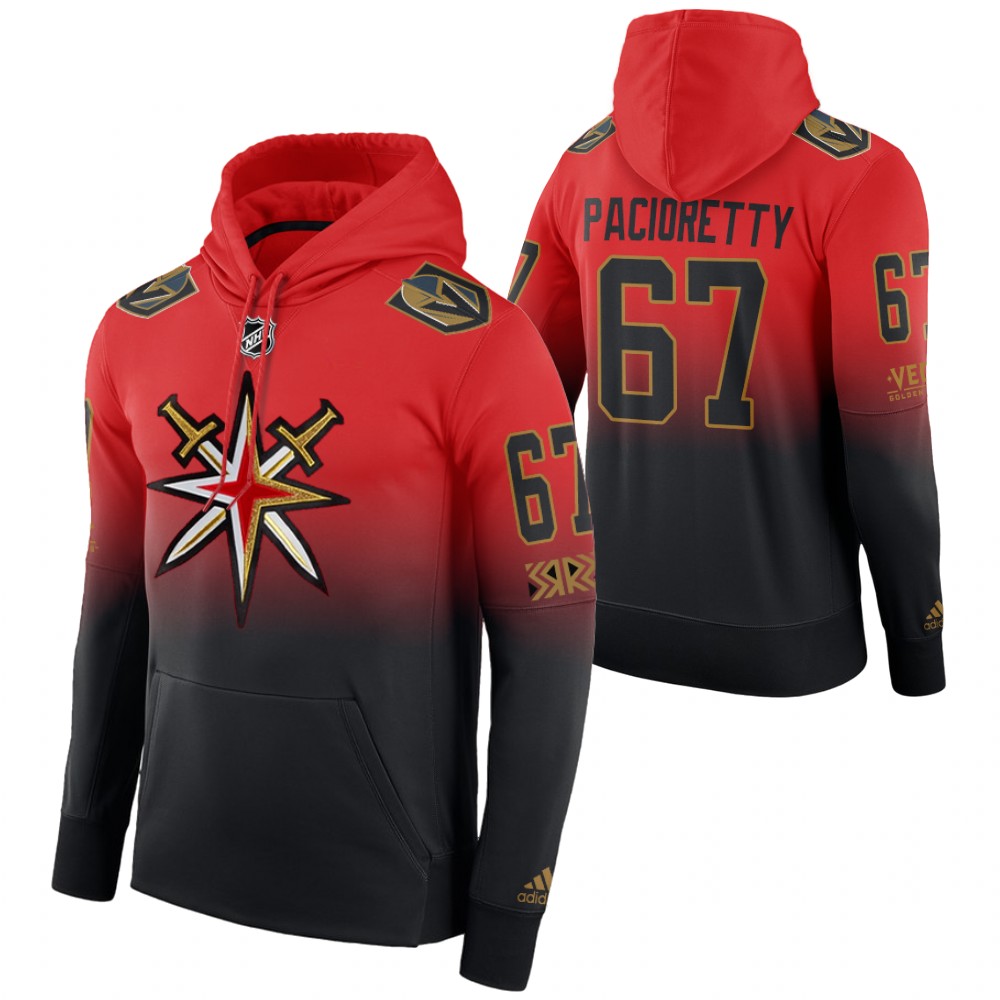 Vegas Golden Knights #67 Max Pacioretty Adidas Reverse Retro Pullover Hoodie Red Black