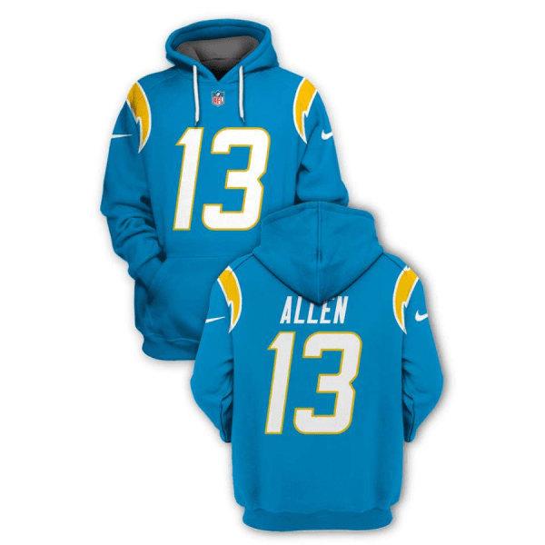 Los Angeles Chargers #13 Keenan Allen 2021 Blue Pullover Hoodie