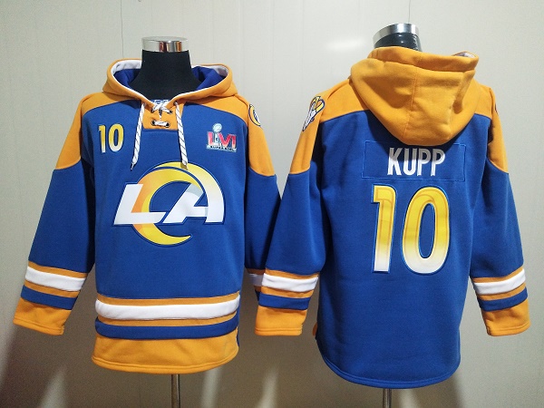 Los Angeles Rams #10 Cooper Kupp 2022 Royal Super Bowl LVI Champions Pullover Hoodie