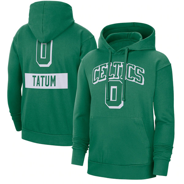 Boston Celtics #0 Jayson Tatum Green Pullover Hoodie
