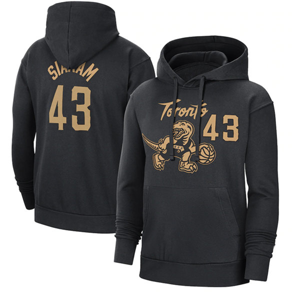 Toronto Raptors #43 Pascal Siakam Black Pullover Hoodie