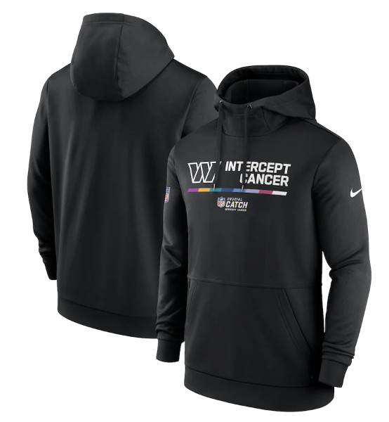 Washington Commanders 2022 Black Crucial Catch Therma Performance Pullover Hoodie