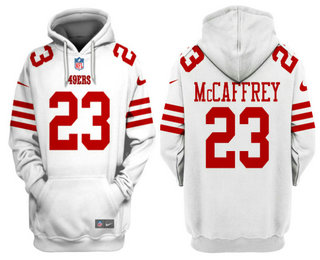San Francisco 49ers #23 Christian McCaffrey White Alternate Pullover Hoodie