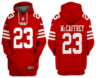 San Francisco 49ers #23 Christian McCaffrey Red Alternate Pullover Hoodie