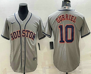 Houston Astros #10 Yuli Gurriel Grey Stitched MLB Cool Base Nike Jersey