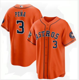 Houston Astros #3 Jeremy Peña Orange 2022 World Series Home Stitched Baseball Jersey