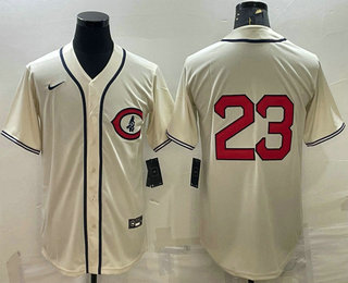 Chicago Cubs #23 Ryne Sandberg 2022 Cream Field of Dreams Cool Base Stitched Baseball Jersey