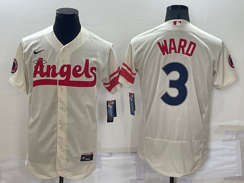 Los Angeles Angels #3 Taylor Ward Cream 2022 City Connect Flex Base Stitched Jersey