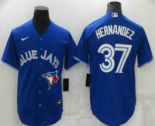 Toronto Blue Jays #37 Teoscar Hernandez Blue Stitched MLB Cool Base Nike Jersey