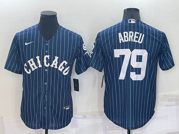 Chicago White Sox #79 Jose Abreu Navy Cool Base Stitched Jersey