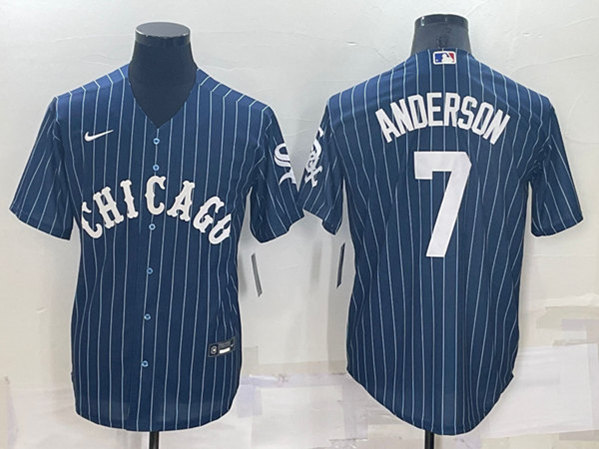 Chicago White Sox #7 Tim Anderson Navy Cool Base Stitched Jersey