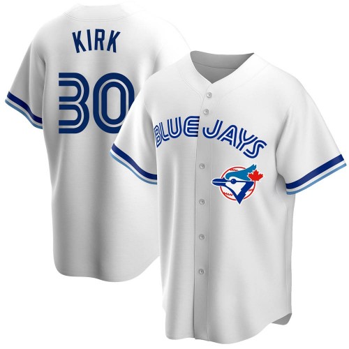 Toronto Blue Jays #30 Alejandro Kirk White Home Cooperstown Collection Player Jersey