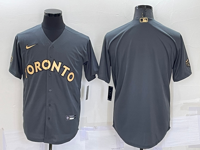 Toronto Blue Jays Blank Grey 2022 All Star Stitched Cool Base Nike Jersey