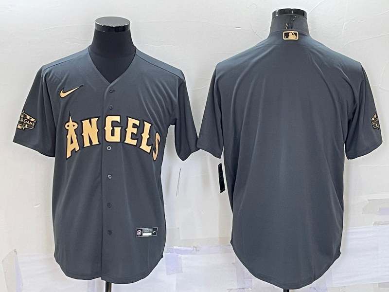 Los Angeles Angels Blank Grey 2022 All Star Stitched Cool Base Nike Jersey