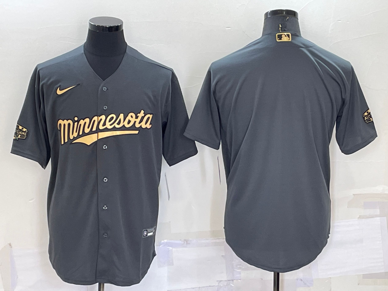 Minnesota Twins Blank Grey 2022 All Star Stitched Cool Base Nike Jersey