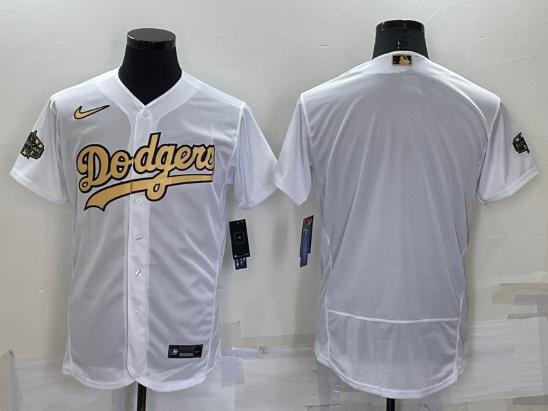 Los Angeles Dodgers Blank White 2022 All Star Stitched Flex Base Nike Jersey