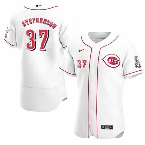 Cincinnati Reds #37 Tyler Stephenson White Stitched MLB Flex Base Nike Jersey