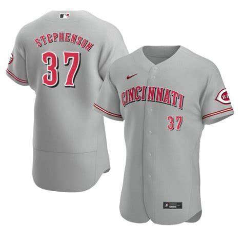 Cincinnati Reds #37 Tyler Stephenson Grey Stitched MLB Flex Base Nike Jersey