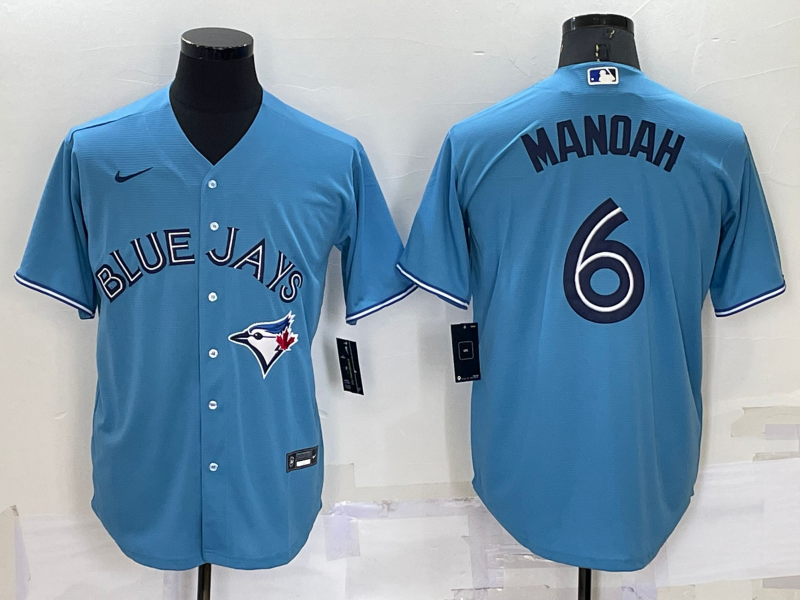 Toronto Blue Jays #6 Alek Manoah Light Blue Stitched MLB Cool Base Nike Jersey