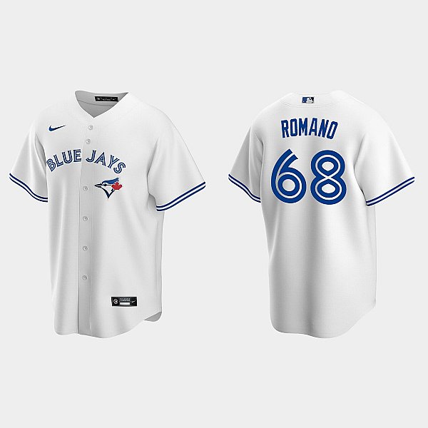 Toronto Blue Jays #68 Jordan Romano White Replica Jersey