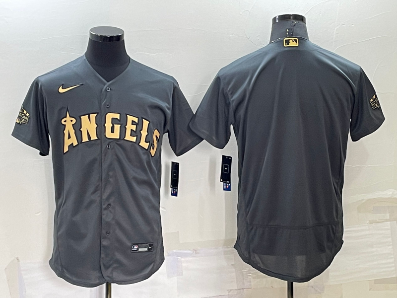 Los Angeles Angels Blank Grey 2022 All Star Stitched Flex Base Nike Jersey