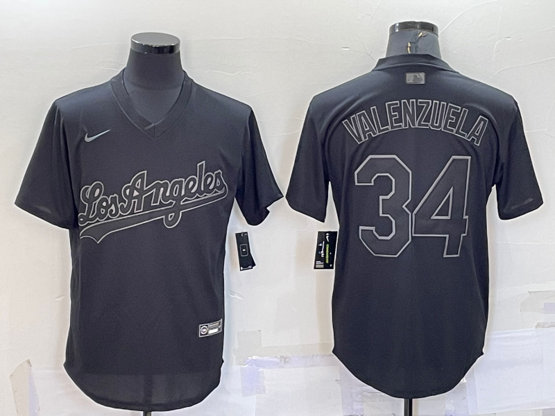 Los Angeles Dodgers #34 Fernando Valenzuela Black Pullover Turn Back The Clock Stitched Cool Base Je