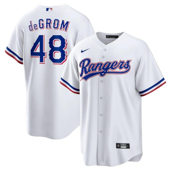 Texas Rangers #48 Jacob deGrom White Cool Base Stitched Baseball Jersey