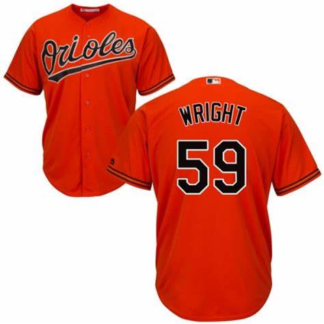 Baltimore Orioles #59 Mike Wright Jr. Replica Orange Cool Base Jersey