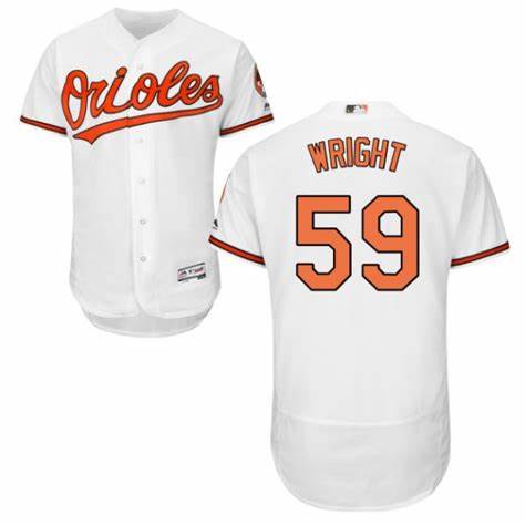 Baltimore Orioles #59 Mike Wright Jr. Authentic White Home Flex Base Jersey