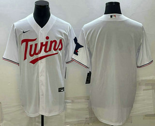 Minnesota Twins Blank White Red Stitched MLB Cool Base Nike Jersey