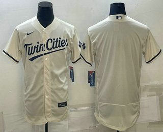 Minnesota Twins Blank Cream 2022 City Connect Flex Base Stitched Jersey