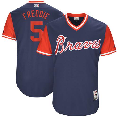 Braves #5 Freddie Freeman Navy "Freddie" Players Weekend Authentic Stitched MLB Jersey