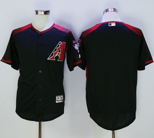 Diamondbacks Blank Black/Brick New Cool Base Stitched MLB Jersey