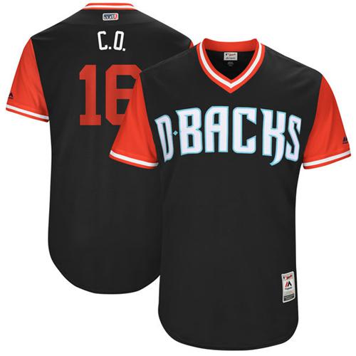 Diamondbacks #16 Chris Owings Black "C.O." Players Weekend Authentic Stitched MLB Jersey