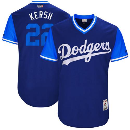 Dodgers #22 Clayton Kershaw Royal "Kersh" Players Weekend Authentic Stitched MLB Jersey