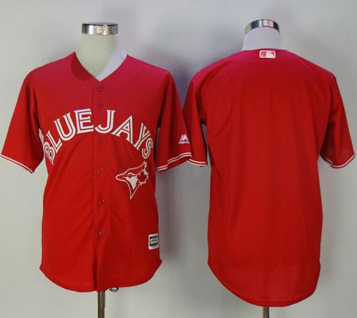 Blue Jays Blank Red New Cool Base Canada Day Stitched MLB Jersey