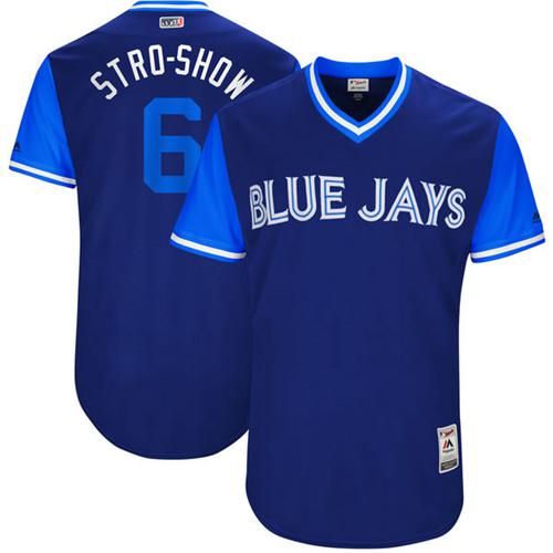 Blue Jays #6 Marcus Stroman Navy "Stro-Show" Players Weekend Authentic Stitched MLB Jersey