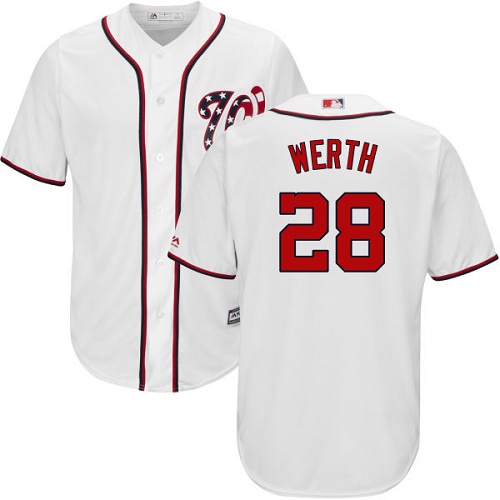 Nationals #28 Jayson Werth White New Cool Base Stitched MLB Jersey