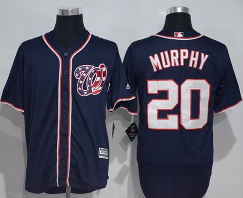 Nationals #20 Daniel Murphy Navy Blue New Cool Base Stitched MLB Jersey