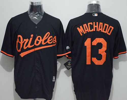 Orioles #13 Manny Machado Black New Cool Base Stitched MLB Jersey