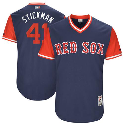 Red Sox #41 Chris Sale Navy "Stickman" Players Weekend Authentic Stitched MLB Jersey